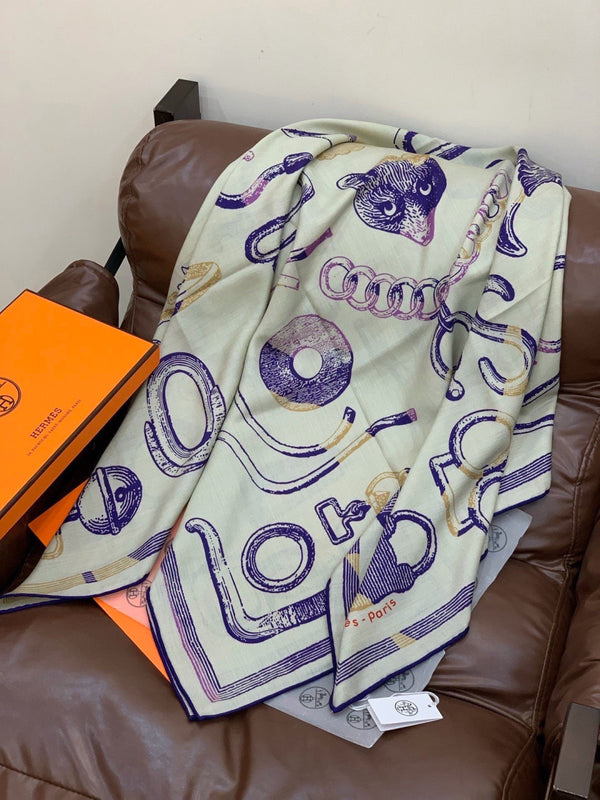 HM 26s Scarf 140 In Cashmere And Silk 303155