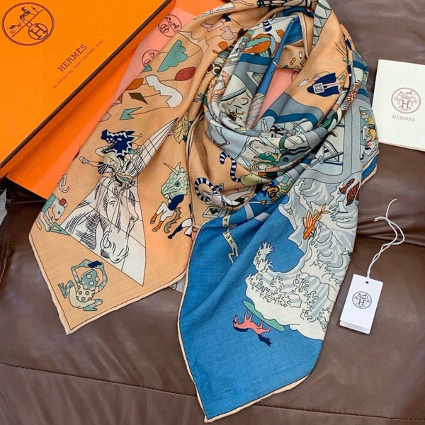 HM 26s Scarf 140 In Cashmere And Silk 304249