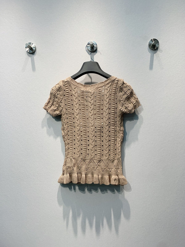 CC 26s Cable Sweater with Ruffles Knit 406279