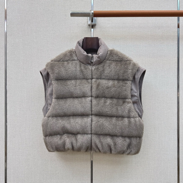BC 26s Down Vest Grey Goose Down Filling Plush Fabric 419303