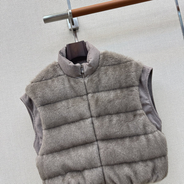 BC 26s Down Vest Grey Goose Down Filling Plush Fabric 419303