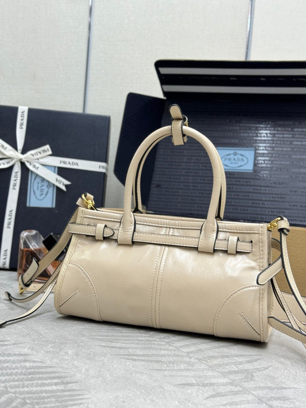 Pra Bonnie Bag 24cm Khaki Leather 293961