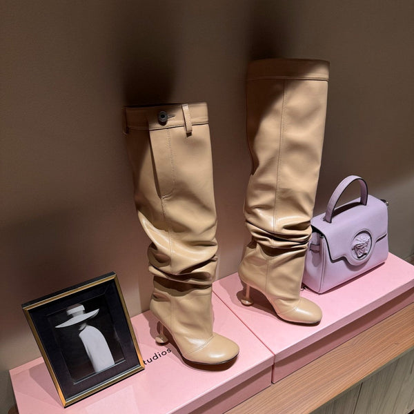 Loewe Toy Over Boots Beige Leather 524995