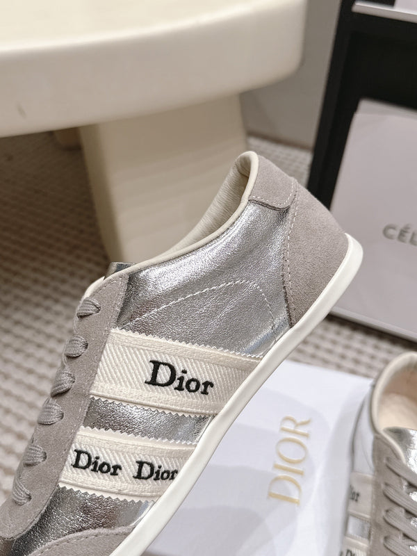 CD Ribbon Sneaker Sliver Suede Leather 930297