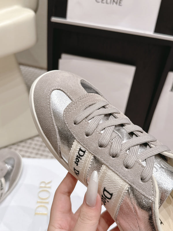 CD Ribbon Sneaker Sliver Suede Leather 930297