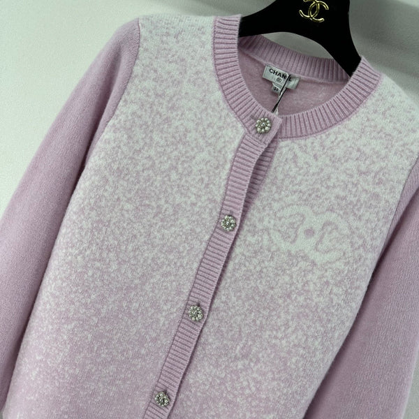 Chanel 2025 Knitted Cardigan Pink Wool 329297