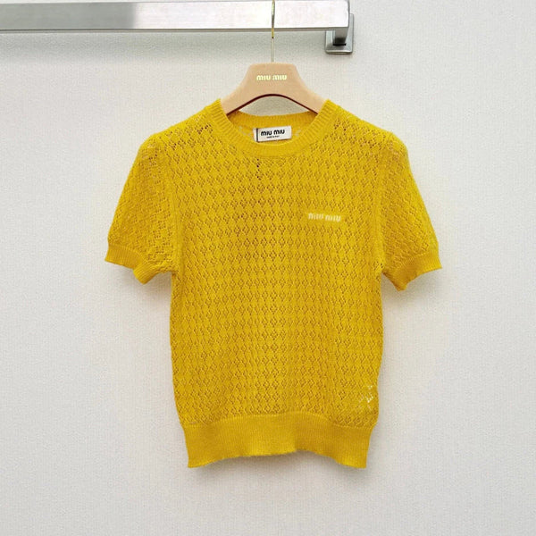 Miu 2026 Shirt Yellow Wool 644462