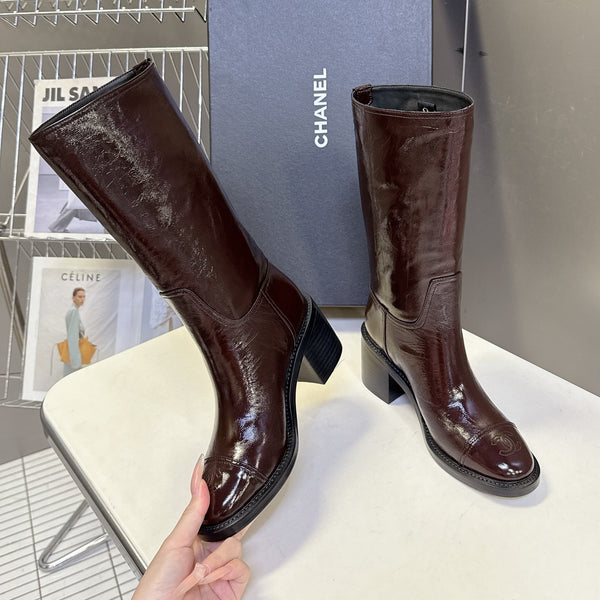 CC 26s Long Boots Brown Glossy Lambskin 948050