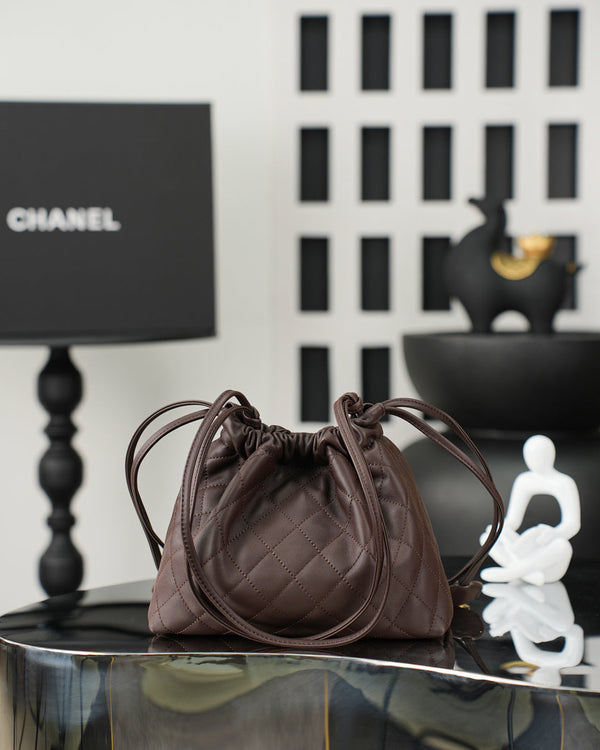 Chanel 2026 Lucky Bag 22cm Coffee Sheepskin