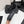 CC 25 Ballet Flat Flower Black Quilted Calfskin
