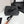 CC 25 Camellia Thong Sandals Black Coarse Glitter Fabric And Sheepskin 368835