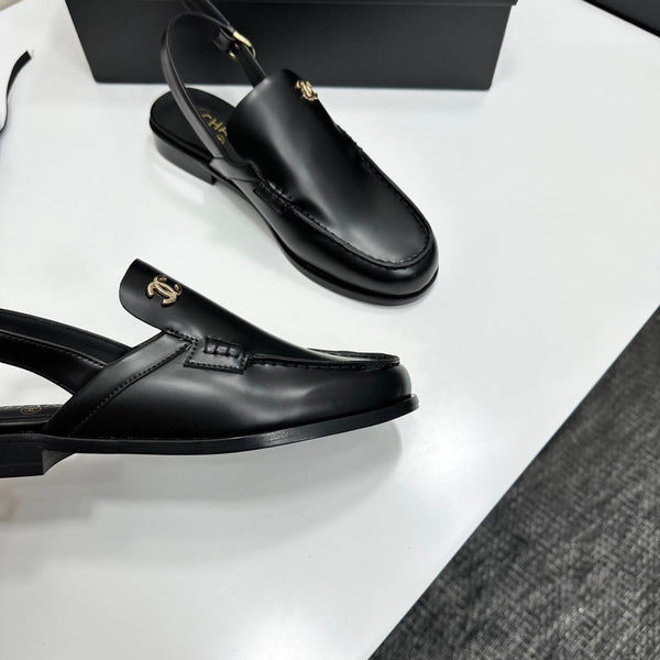 CC SS 2026 Pre Slingbacks Black Calfskin 630504