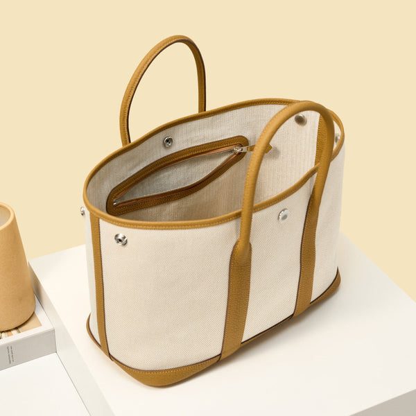 High-end Hermes 2026 Garden Party 23cm Bag Dutch Leather Canvas