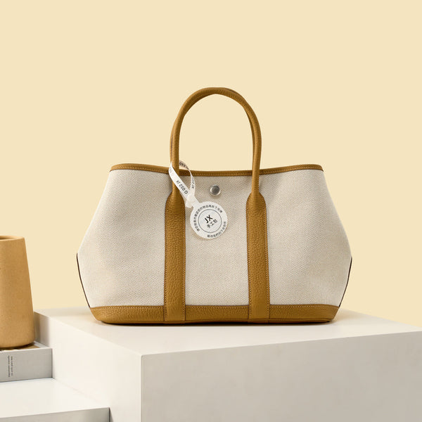 High-end Hermes 2026 Garden Party 23cm Bag Dutch Leather Canvas