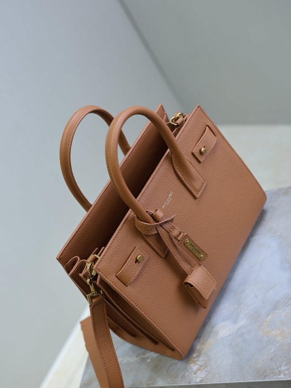 Prada Sac De Jour Nano 26cm Brown Grain Cowhide GHW