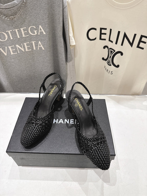 CC 26s Slingback 6.5cm Black Distinct Woven 888095