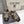 CC 26s Square-Toe Lace-Up Shoes with Leopard Print Scarf Black Beige Leather 946032
