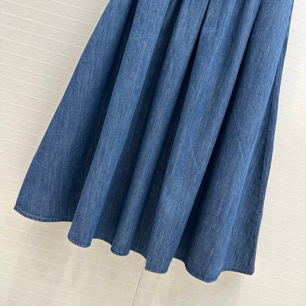 CD 25 Mid-length Skirt Blue Cotton