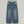CC 25 Embroidered Midi Skirt Blue Denim Cotton