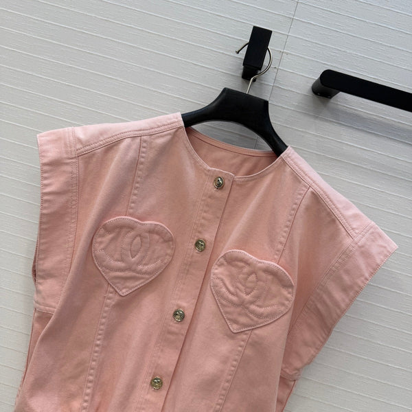 CC 26s Vest Jacket Pink Denim 360885