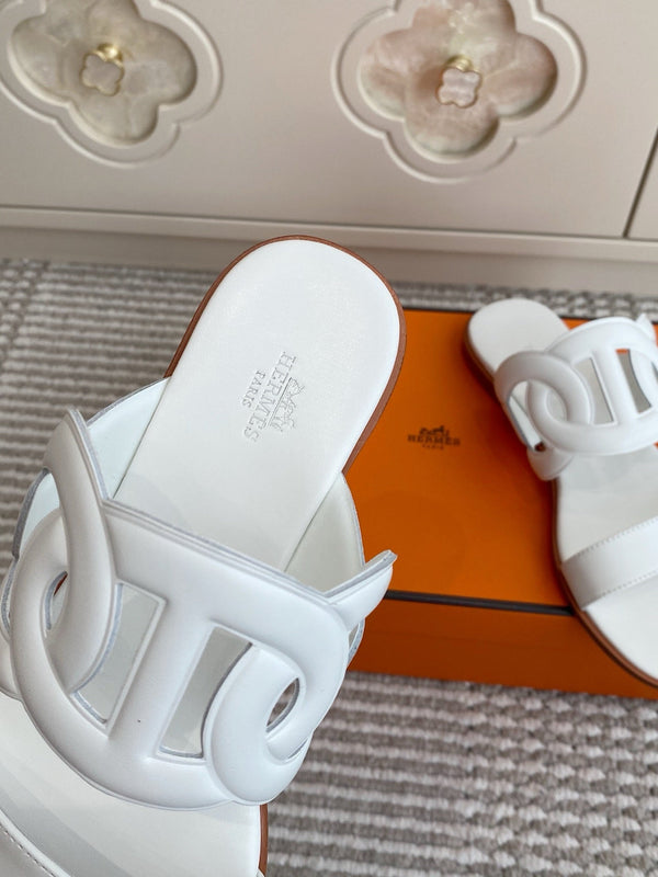 HM Lagune Sandal White Leather 776548