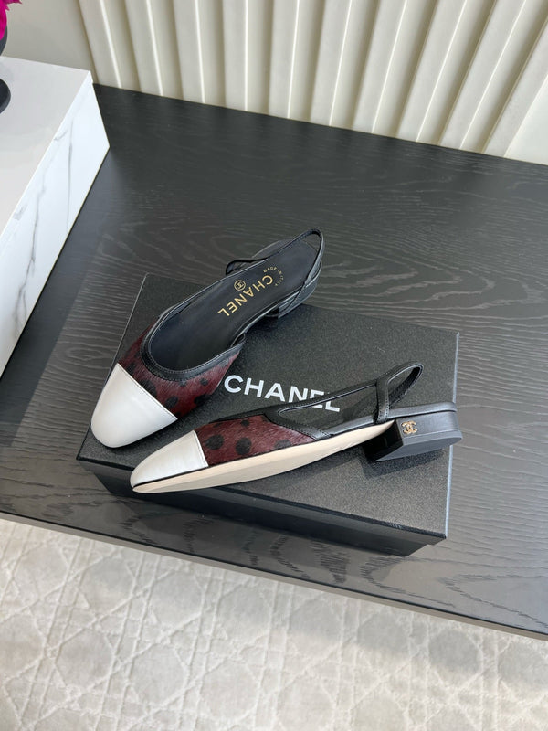 CC 26s Slingback Burugndy Horsehair 850779