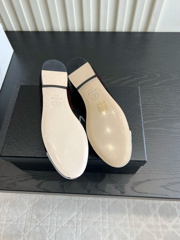 CC 26s Ballet Flat Burugndy Horsehair 850780