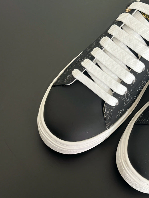 LV Sneakers Time Out Light Black Monogram Calfskin