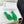 Petal Anagram Slide in Green Soft Calfskin 273514