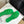 Petal Anagram Slide in Green Soft Calfskin 273514