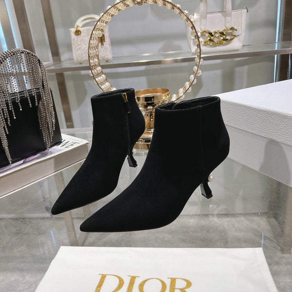 CD Tribales Heeled Ankle Boot 65mm In Black Suede 996430