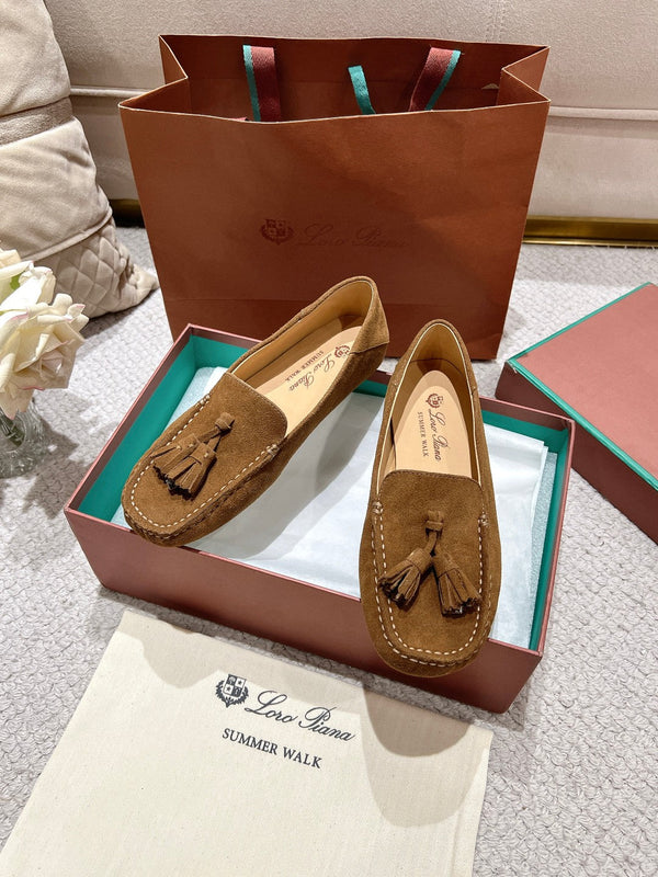 LP Dot sole walk mocassin Copper Brown Suede 215001