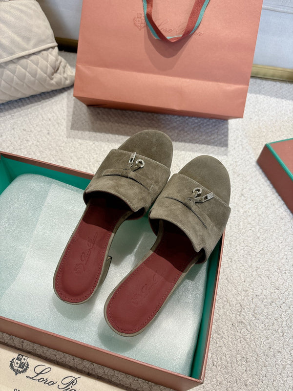 LP 25C Summer Charms Mules 55MM Army green Suede 215022