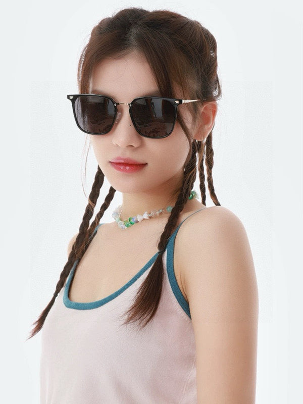 SQUARE FRAME SUNGLASSES G81937 IN ACETATE AND METAL