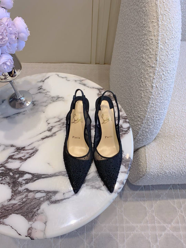 CL Follies Strass 65mm Black Mesh 177135