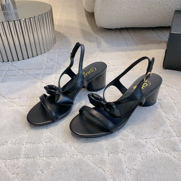 CC 26s Bow-Tie Sandals 6.5cm Black Lambskin 906127