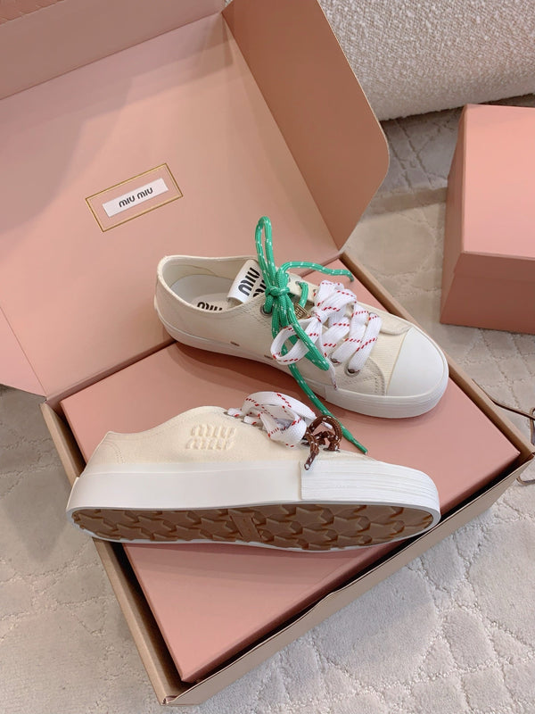 Miu Miu 2026 Washed Sneakers Canvas 976980