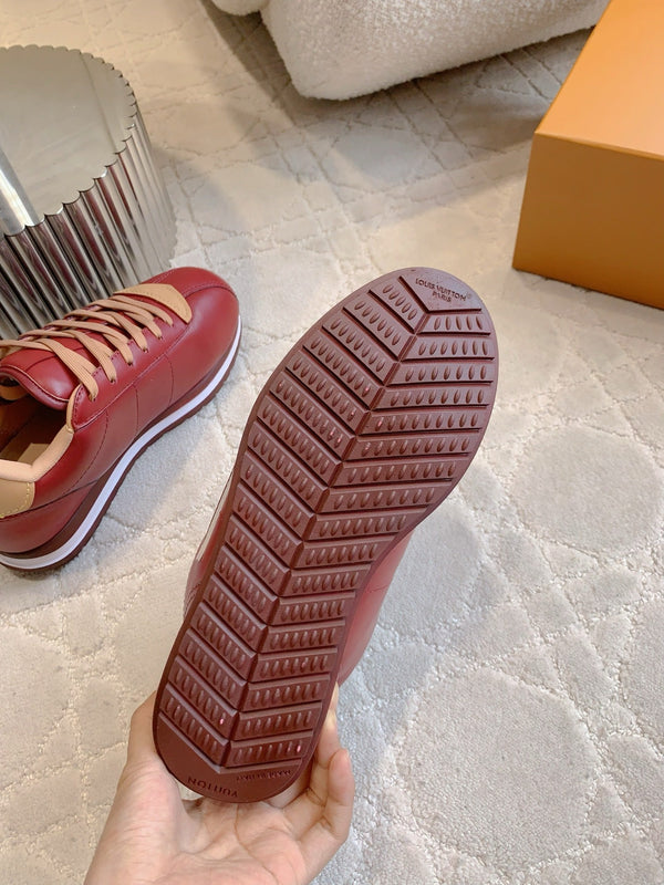 LV BUTTERSOFT Sneaker Red Monogram-Printed Lambskin 516884