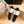 SL YVES LOGO SLIPPER BLACK AND WHITE CALFSKIN