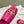FLAT MULES IN DEEP PINK SMOOTH CALFSKIN GOLD BUCKLE
