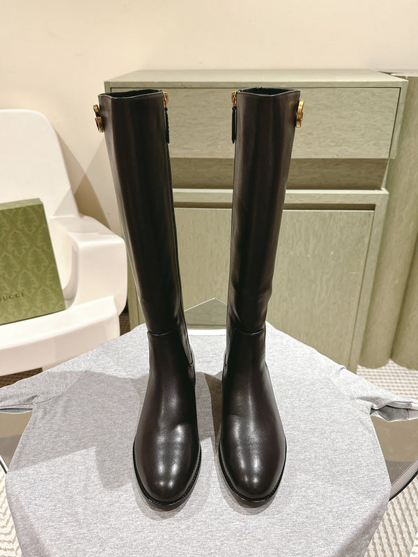 Gucci Boots Black Sheepskin 484873