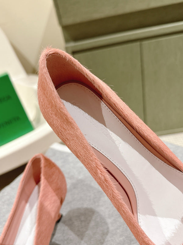 BV Kitten Heels Pumps 45mm Pink Horsehair 448415