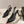 CC 25ss Bow Tie Slingbacks 85mm Black Satin & Patent Leather 447414