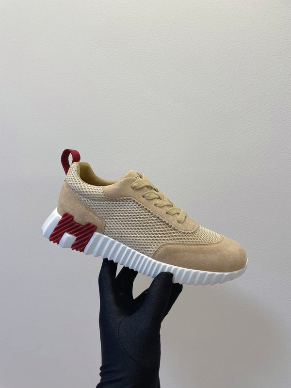 HM Bouncing sneaker Tortilla Brown Fabric with Suede 212282