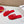 Petal Anagram Slide in Red Soft Calfskin 273741