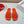 Petal Anagram Slide in Orange Soft Calfskin 273740