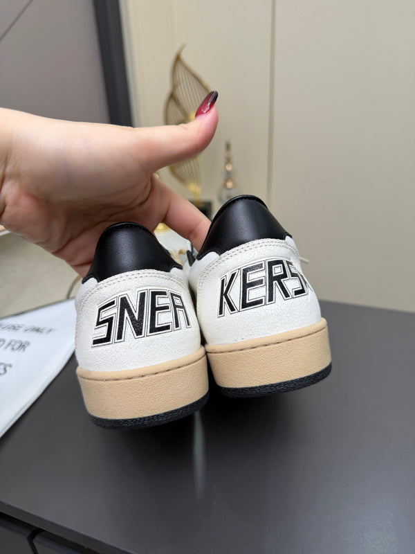 Golden Goose 26s Ball Star Sneakers White Black Leather 735900