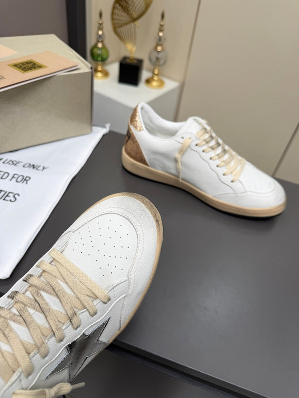 Golden Goose 26s Ball Star Sneakers Golden Glitter Leather 735903
