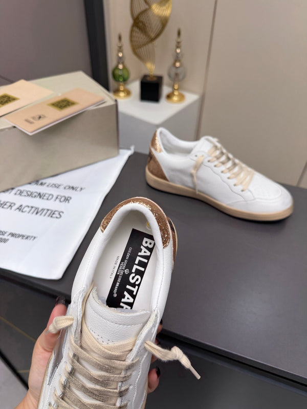 Golden Goose 26s Ball Star Sneakers Golden Glitter Leather 735903