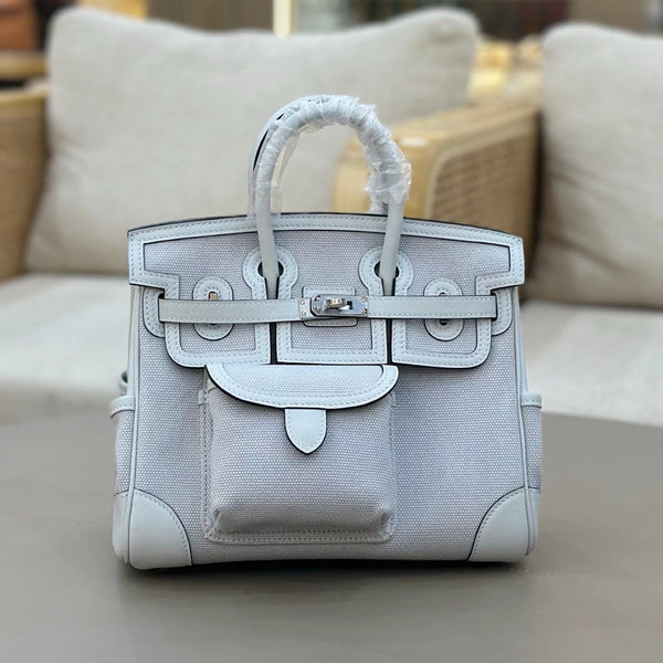 High-end HM 2026 Birkin Cargo 25cm Swift Leather Canvas